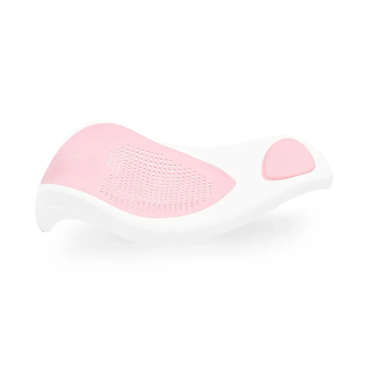 White and pink silicone product on a white background