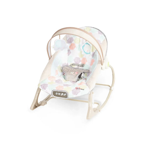 Baby swing with floral pattern on a white background