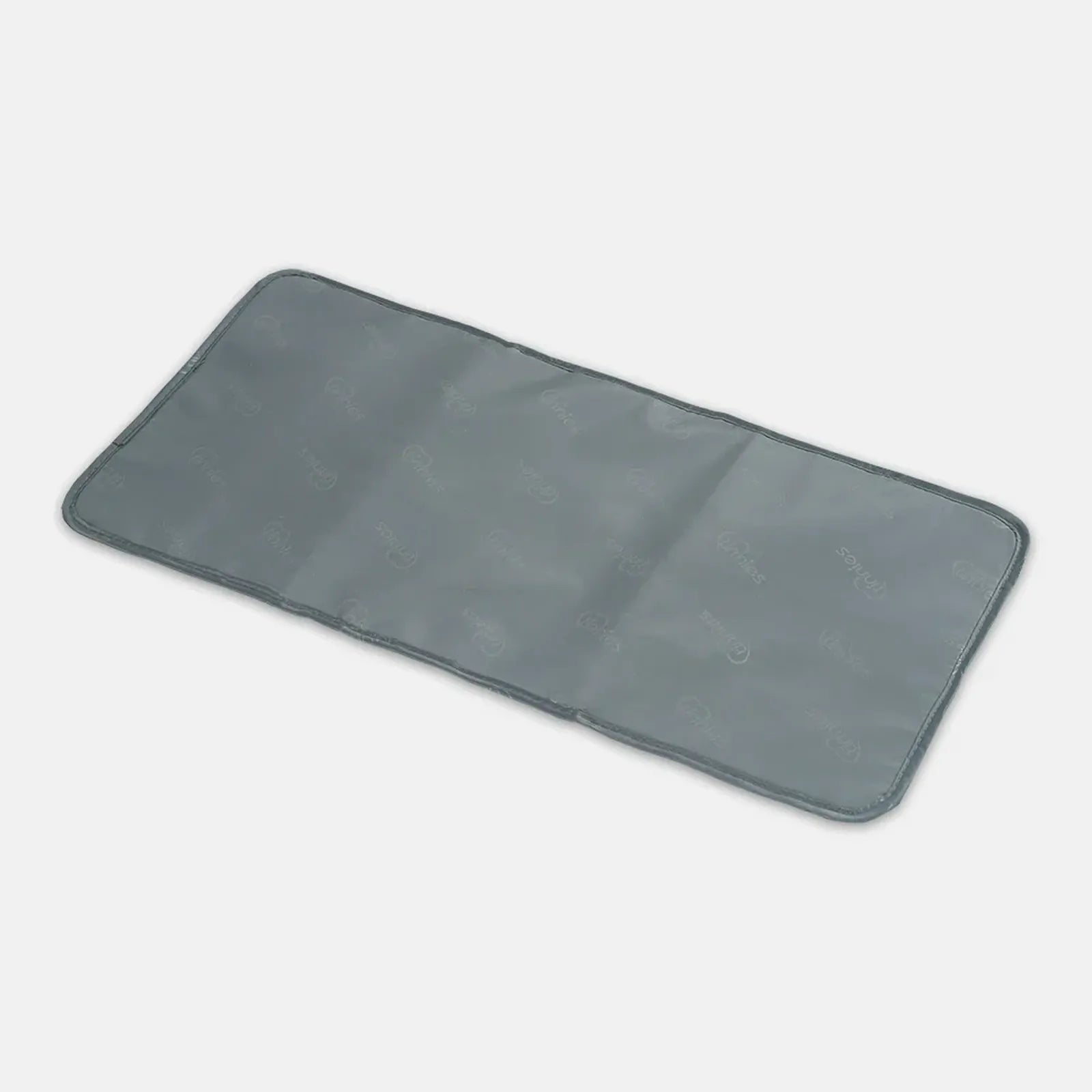 Gray bath mat on a white background