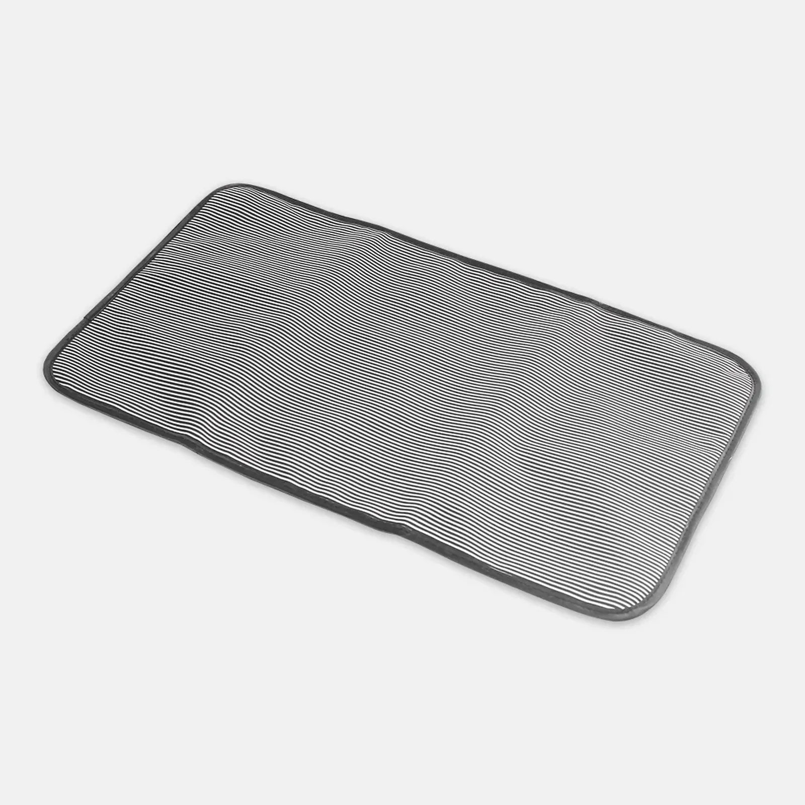 Rectangular metal screen on a white background