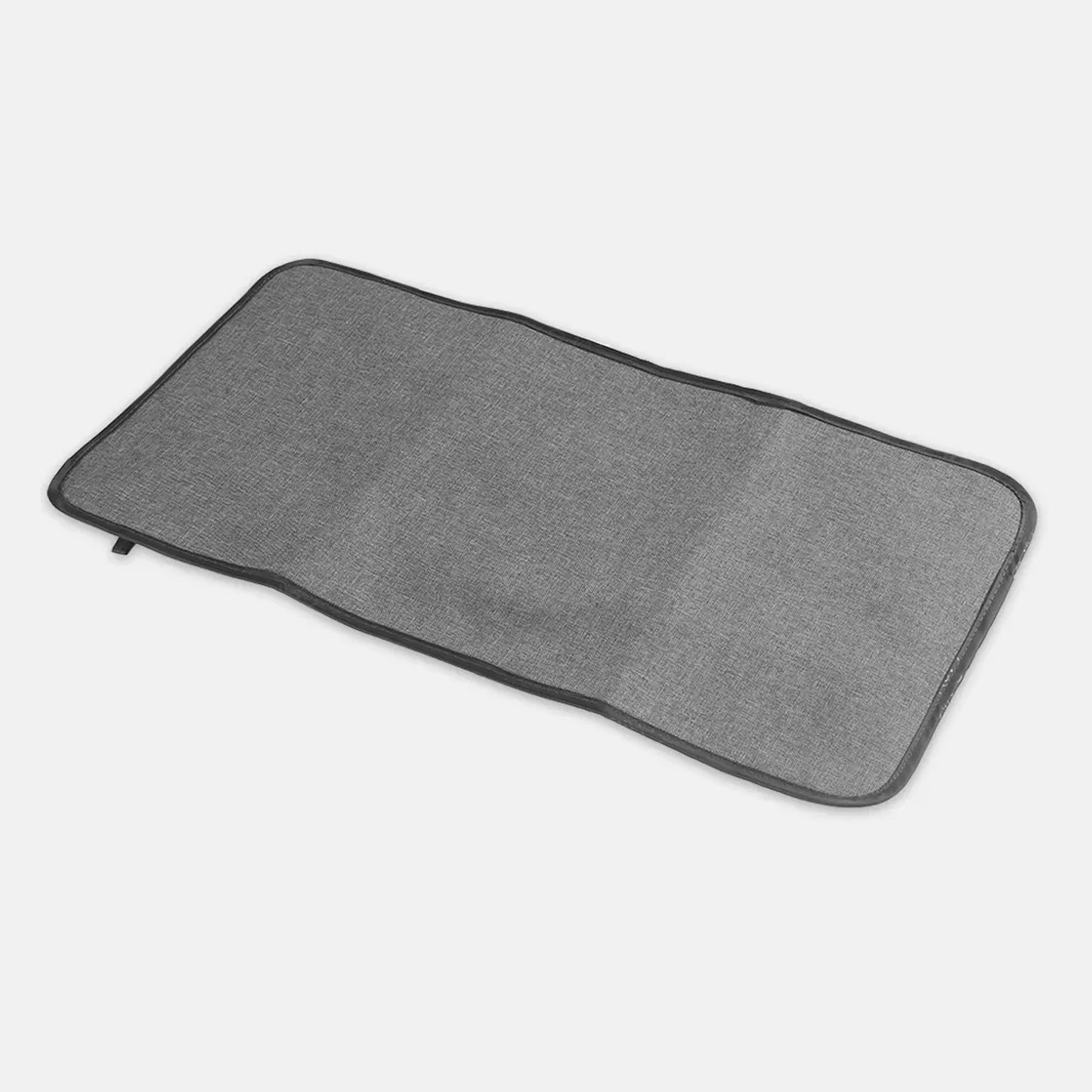 Gray car sunshade on a white background
