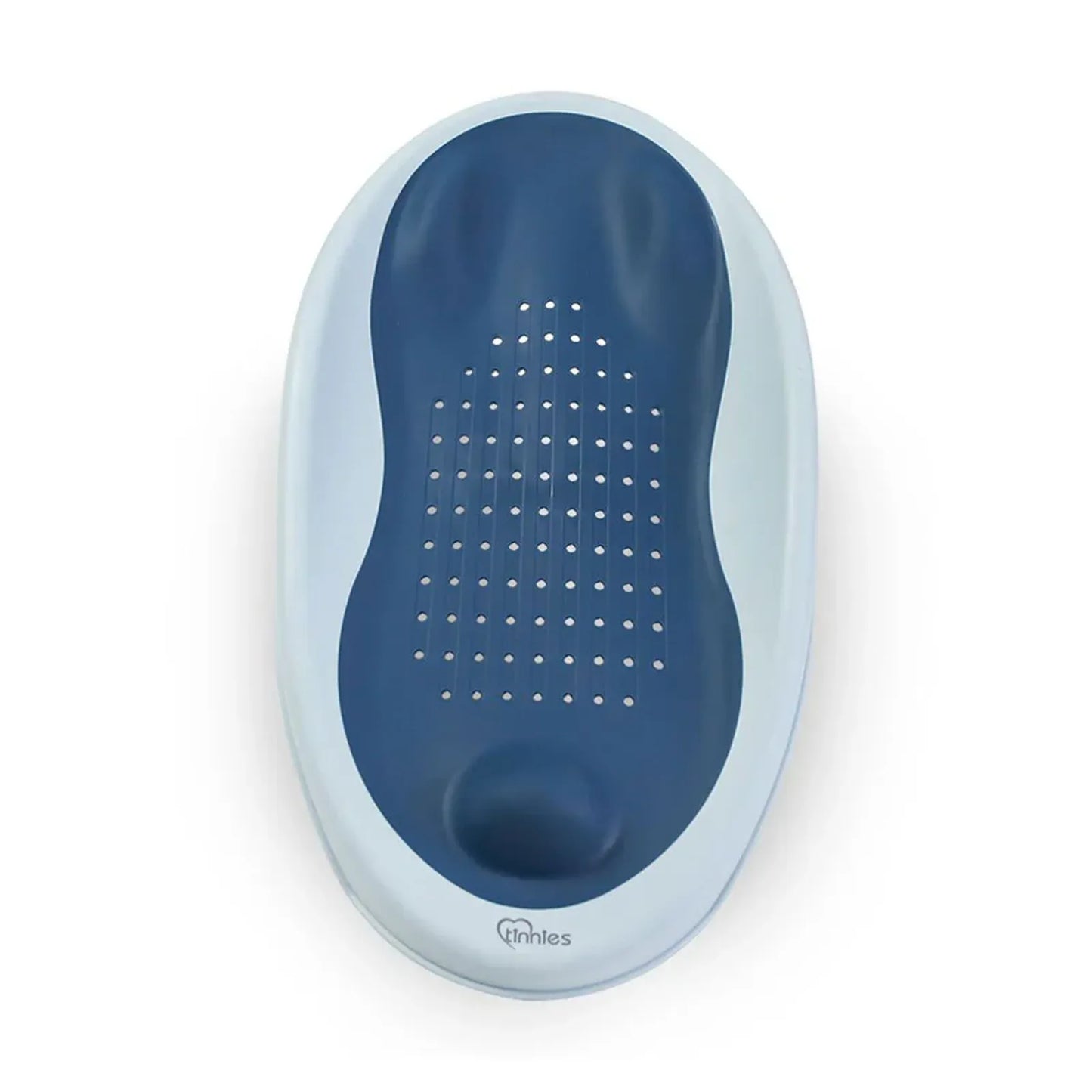 Blue and light blue foot bath product on a white background