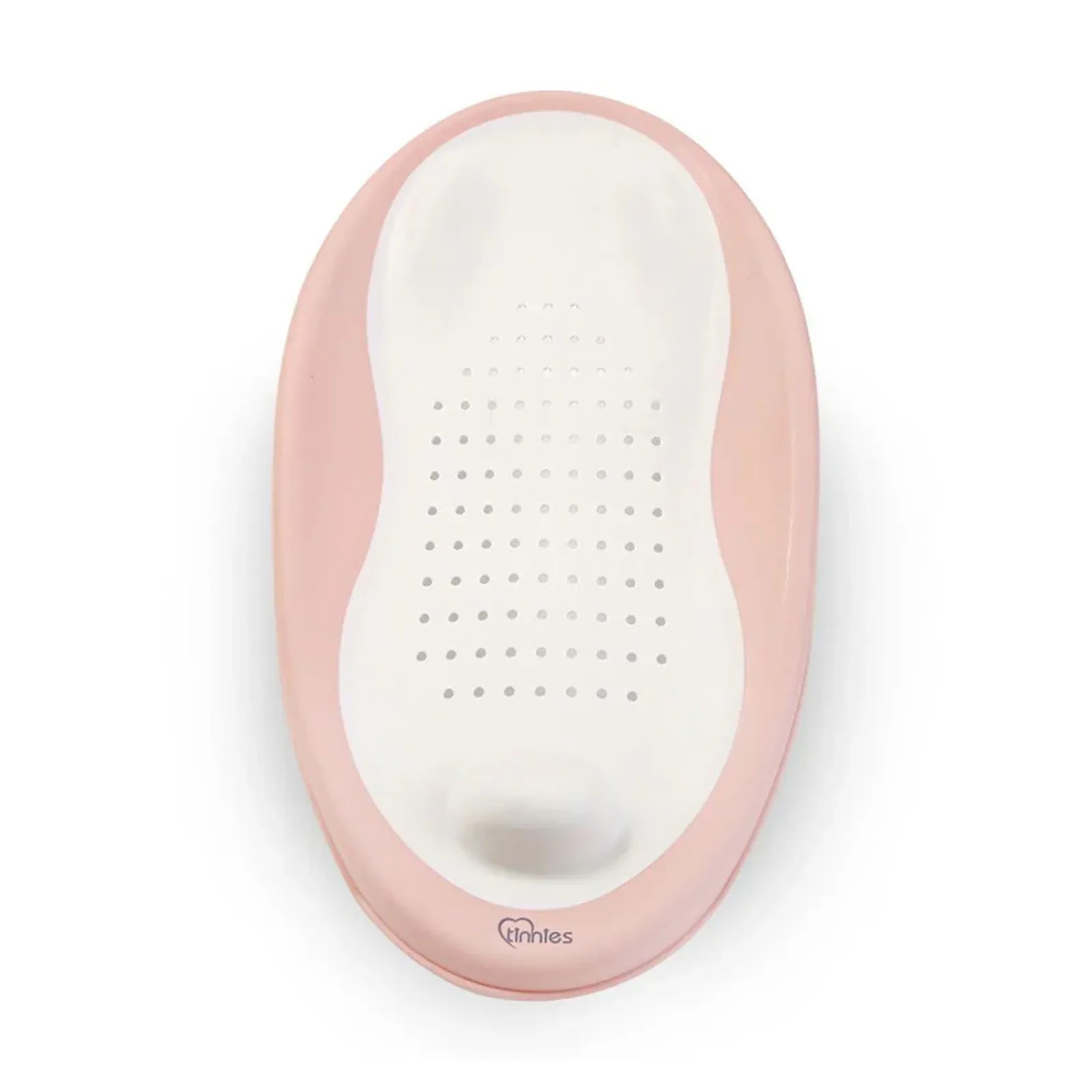 Pink and white foot massager on a white background