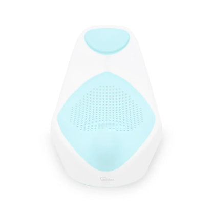 White and light blue silicone mat with textured surface on a white background