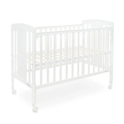 White crib on a white background