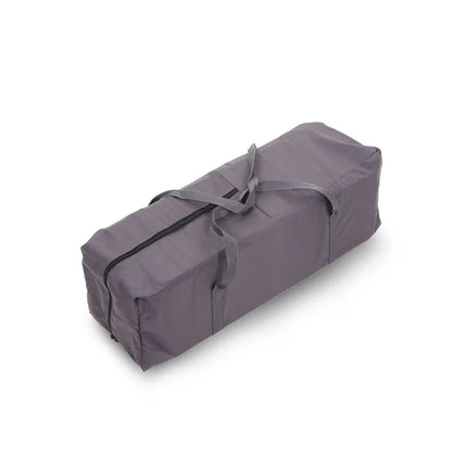 Gray storage bag with a strap on a white background