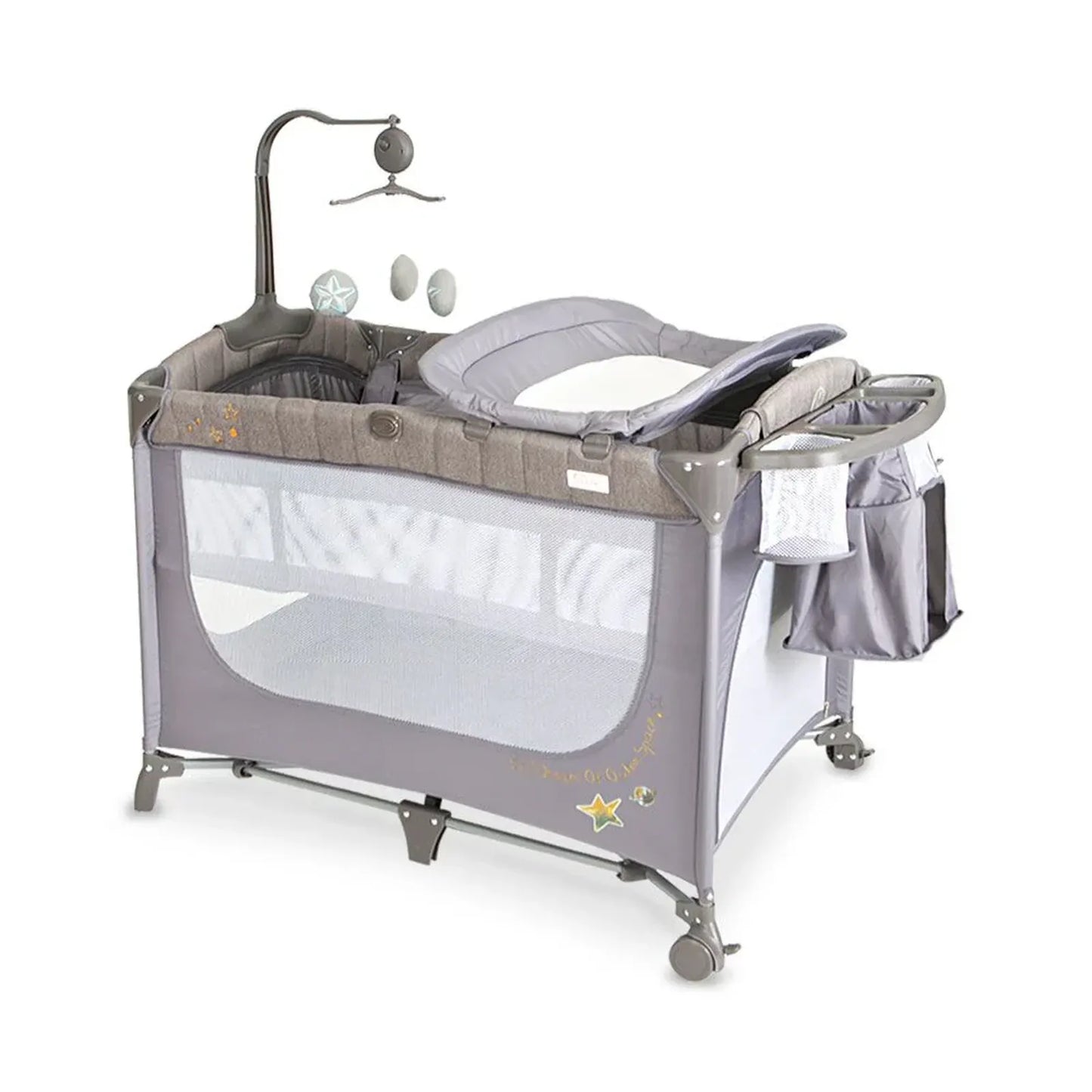 Drop Side Play Pen - Grey