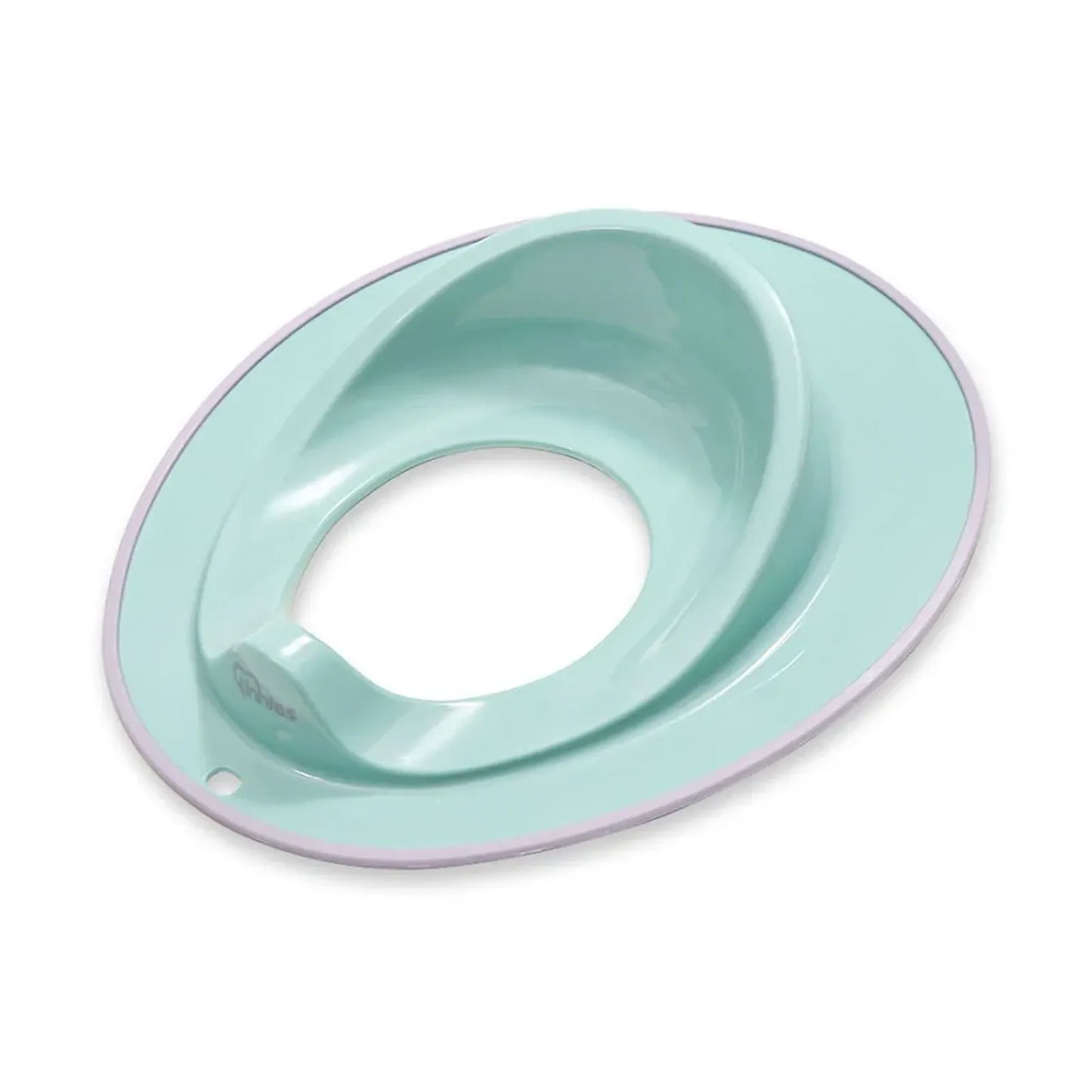 Mint green potty seat on a white background